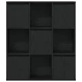 Bibliothèque chêne noir 89x24x101,5 cm bois d'ingénierie