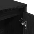 Bibliothèque chêne noir 89x24x101,5 cm bois d'ingénierie