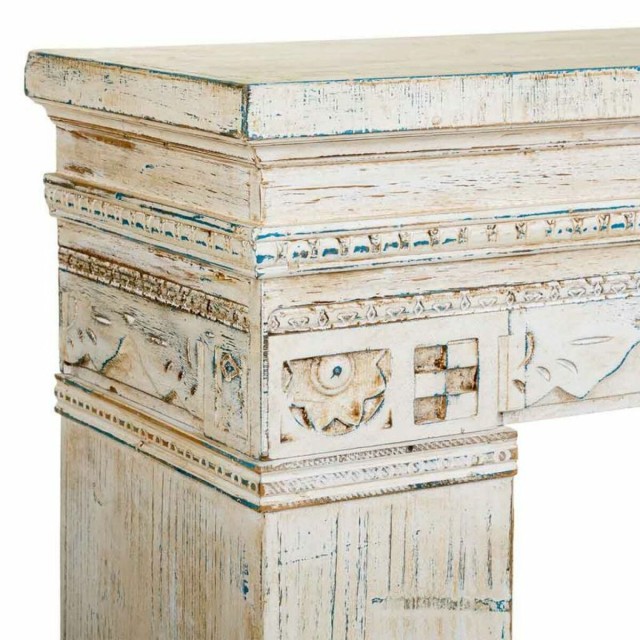 Fireplace Alexandra House Living White Fir wood MDF Wood 30 x 110 x 10