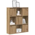 Bibliothèque chêne artisanal 89x24x101,5 cm bois d'ingénierie