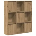 Bibliothèque chêne artisanal 89x24x101,5 cm bois d'ingénierie