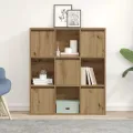 Bibliothèque chêne artisanal 89x24x101,5 cm bois d'ingénierie