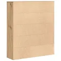 Bibliothèque chêne artisanal 89x24x101,5 cm bois d'ingénierie