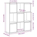 Bibliothèque chêne artisanal 89x24x101,5 cm bois d'ingénierie