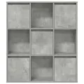 Bibliothèque gris béton 89x24x101,5 cm bois d'ingénierie