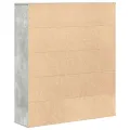 Bibliothèque gris béton 89x24x101,5 cm bois d'ingénierie