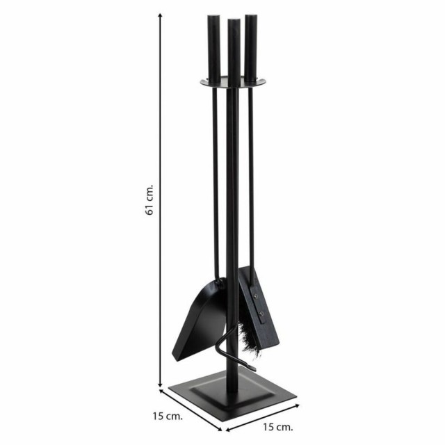 Utensilios para Chimenea Alexandra House Living Negro Hierro 15 x 61 x