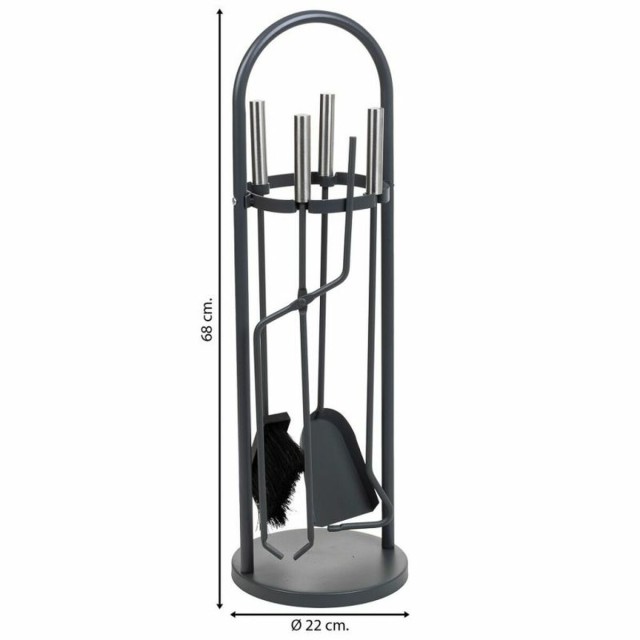 Utensilios para Chimenea Alexandra House Living Negro Hierro 22 x 68 x