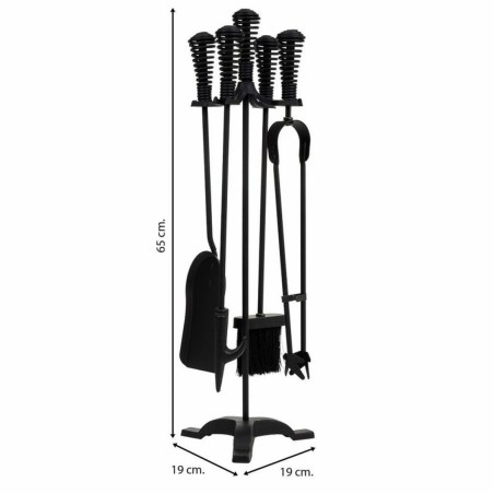 Utensilios para Chimenea Alexandra House Living Negro Hierro 19 x 65 x