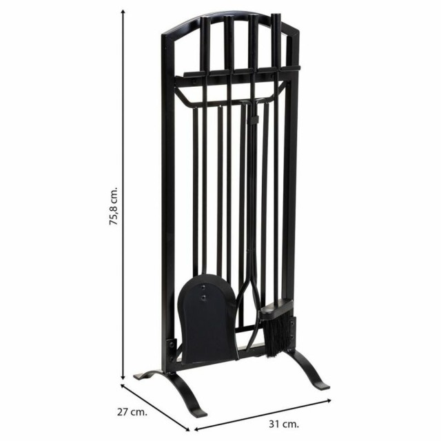 Utensilios para Chimenea Alexandra House Living Negro Hierro 27 x 75 x