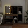 Ensemble de coiffeuse avec LED chêne artisanal bois ingénierie