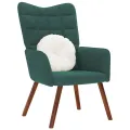 Chaise de relaxation Vert foncé Velours