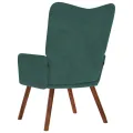 Chaise de relaxation Vert foncé Velours