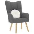 Chaise de relaxation Gris foncé Tissu
