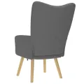 Chaise de relaxation Gris foncé Tissu