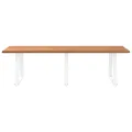 Table à manger avec bord naturel 280x100x74cm bois massif chêne