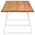 Table à manger avec bord naturel 280x100x74cm bois massif chêne