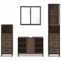 Ensemble de meubles de salle de bain 4 pcs chêne marron