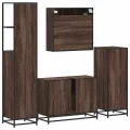 Ensemble de meubles de salle de bain 4 pcs chêne marron