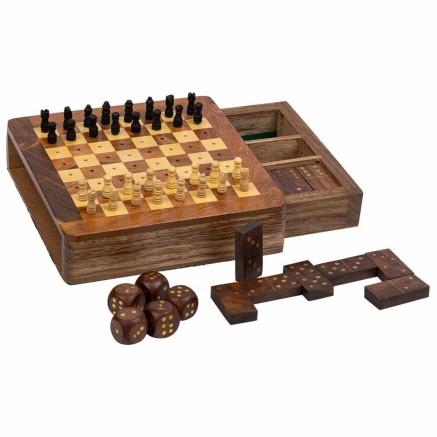 Set de juegos tradicionales Alexandra House Living Marrón 16 x 3 x 15