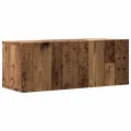Meuble TV mural vieux bois 80x30x30 cm bois d'ingénierie