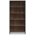 Bibliothèque chêne marron 80,5x35x170,5 cm bois d'ingénierie