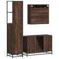 Ensemble de meubles de salle de bain 3 pcs Chêne marron