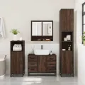 Ensemble de meubles de salle de bain 2 pcs Chêne marron