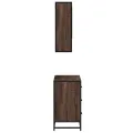 Ensemble de meubles de salle de bain 2 pcs Chêne marron