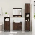 Ensemble de meubles de salle de bain 2 pcs Chêne marron