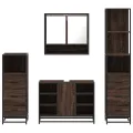 Ensemble de meubles de salle de bain 4 pcs chêne marron