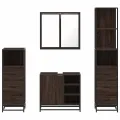 Ensemble de meubles de salle de bain 4 pcs chêne marron