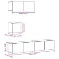 Ensemble de meuble TV mural 4 pcs vieux bois bois d'ingénierie