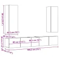 Ensemble de meuble TV mural 5 pcs chêne artisanal
