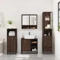 Ensemble de meubles de salle de bain 3 pcs Chêne marron