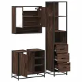 Ensemble de meubles de salle de bain 3 pcs Chêne marron
