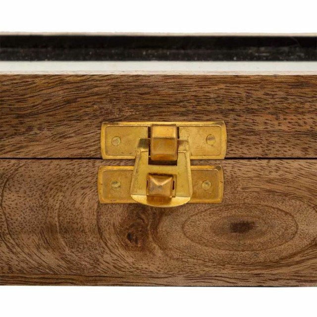 Ensemble de Figurines Alexandra House Living Marron Bois verre Laiton