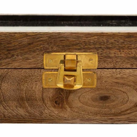 Figurenset Alexandra House Living Bruin Hout Glas Blik Zand 10 x 5 x 1