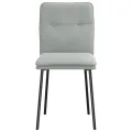 Chaises à manger lot de 2 Gris clair Velours