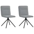 Chaises à manger lot de 2 gris clair tissu