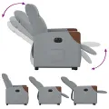 Fauteuil inclinable électrique gris clair tissu