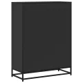 Bibliothèque noir 80,5x35x107,5 cm bois d'ingénierie