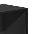 Bibliothèque noir 80,5x35x107,5 cm bois d'ingénierie