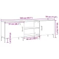 Meuble TV vieux bois 150x30x50 cm bois d'ingénierie