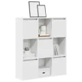 Bibliothèque blanc 89x24x101,5 cm bois d'ingénierie