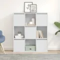 Bibliothèque blanc 89x24x101,5 cm bois d'ingénierie