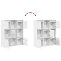 Bibliothèque blanc 89x24x101,5 cm bois d'ingénierie