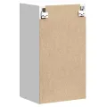 Armoire murale de cuisine Lucca blanc brillant bois ingénierie