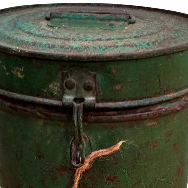 Decorative canister Alexandra House Living Green Iron Traditional styl