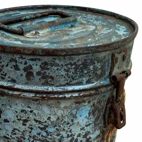 Decorative canister Alexandra House Living Blue Iron Traditional style